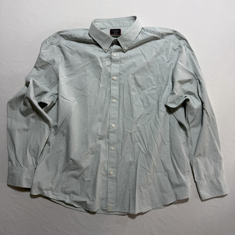 UNTUCKit Alvaro Shirt Mens XXL Relaxed Fit Sage Green Long Sleeve 100% Cotton